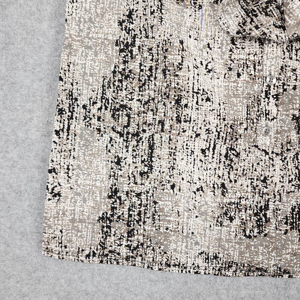 Mossimo Women's V-Neck Sleeveless Flutter Blouse Geometric Pattern Size Large - Picture 6 of 10